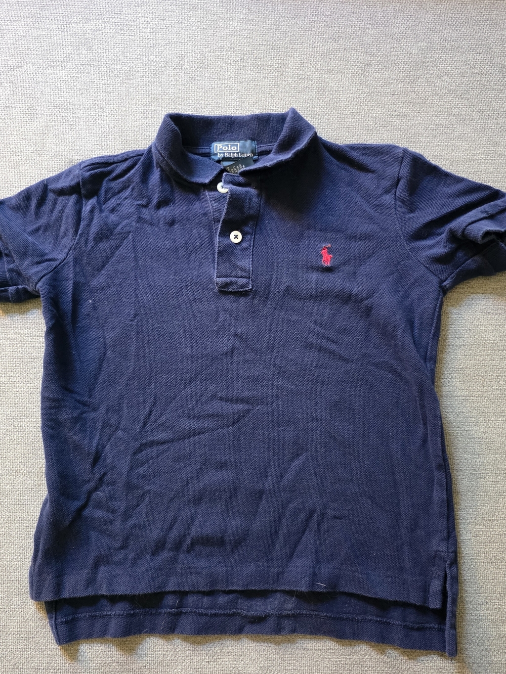 Ralph Lauren Kids Navy Polo with Pink Pony